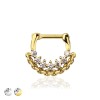 MULTI GEM CZ ROPE SEPTUM HINGED CLICKER